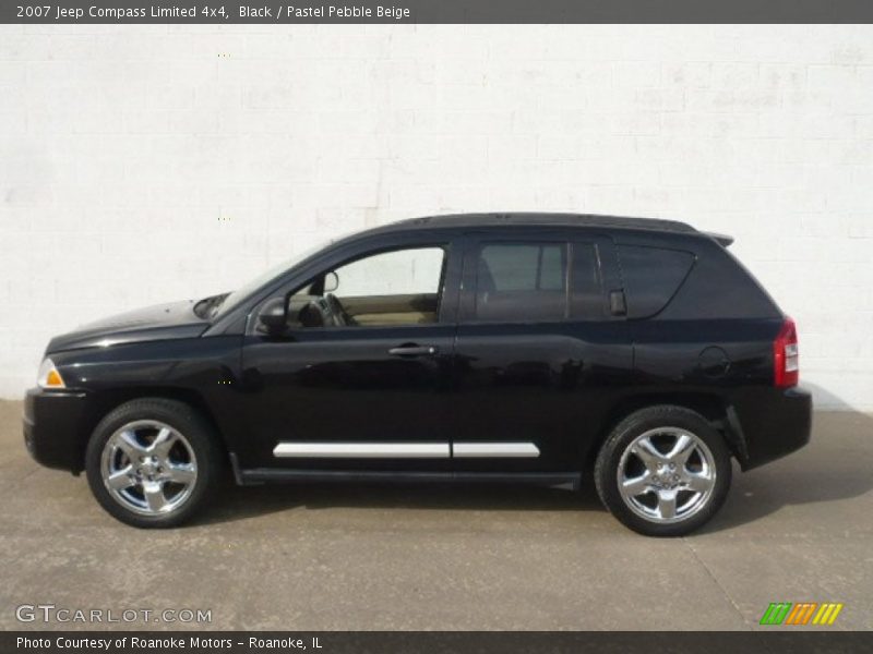 Black / Pastel Pebble Beige 2007 Jeep Compass Limited 4x4