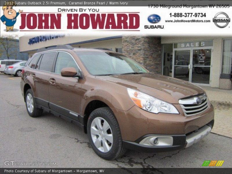 Caramel Bronze Pearl / Warm Ivory 2012 Subaru Outback 2.5i Premium
