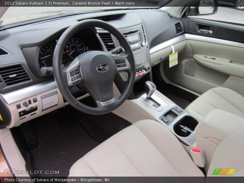 Warm Ivory Interior - 2012 Outback 2.5i Premium 