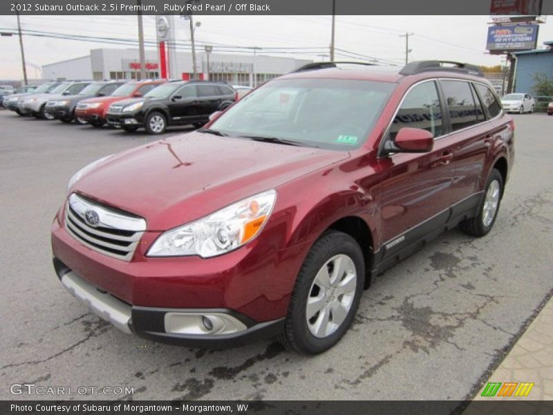 Ruby Red Pearl / Off Black 2012 Subaru Outback 2.5i Premium