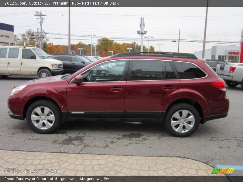 Ruby Red Pearl / Off Black 2012 Subaru Outback 2.5i Premium