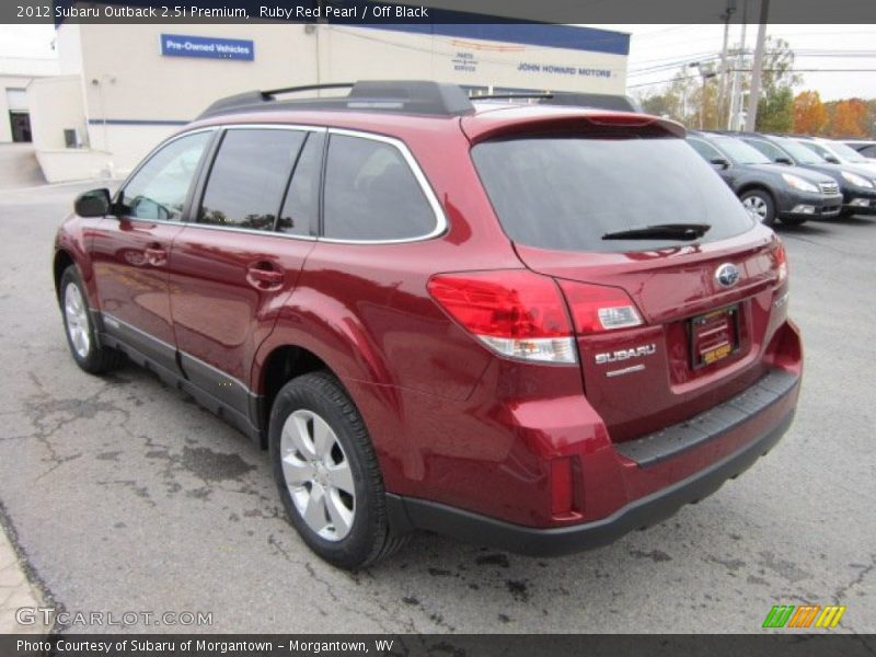 Ruby Red Pearl / Off Black 2012 Subaru Outback 2.5i Premium