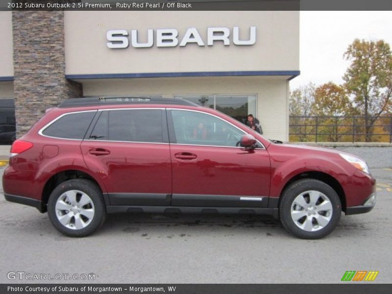 Ruby Red Pearl / Off Black 2012 Subaru Outback 2.5i Premium