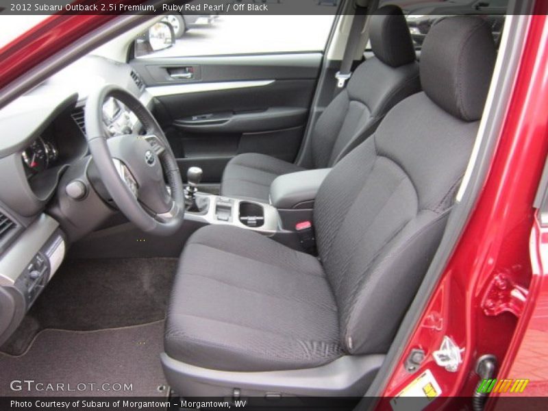  2012 Outback 2.5i Premium Off Black Interior
