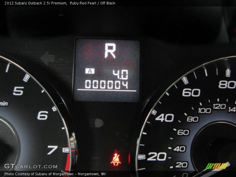 Ruby Red Pearl / Off Black 2012 Subaru Outback 2.5i Premium