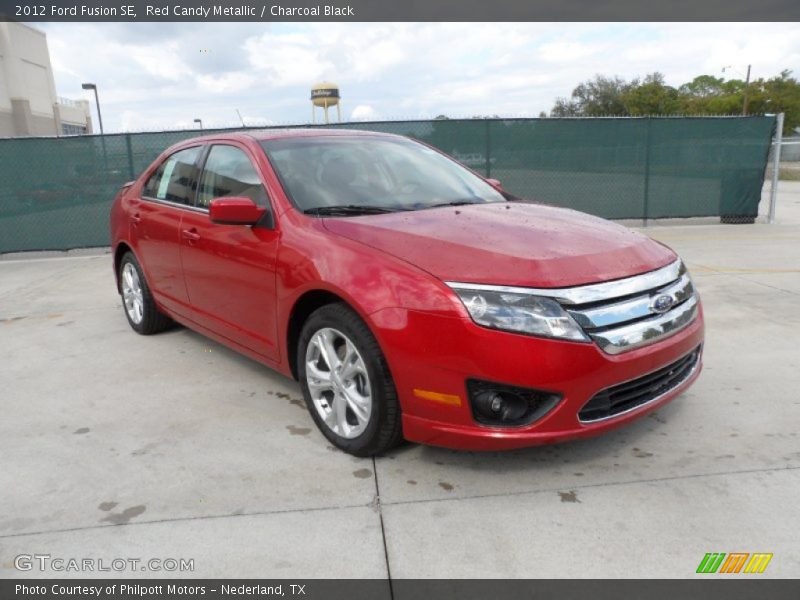 Red Candy Metallic / Charcoal Black 2012 Ford Fusion SE