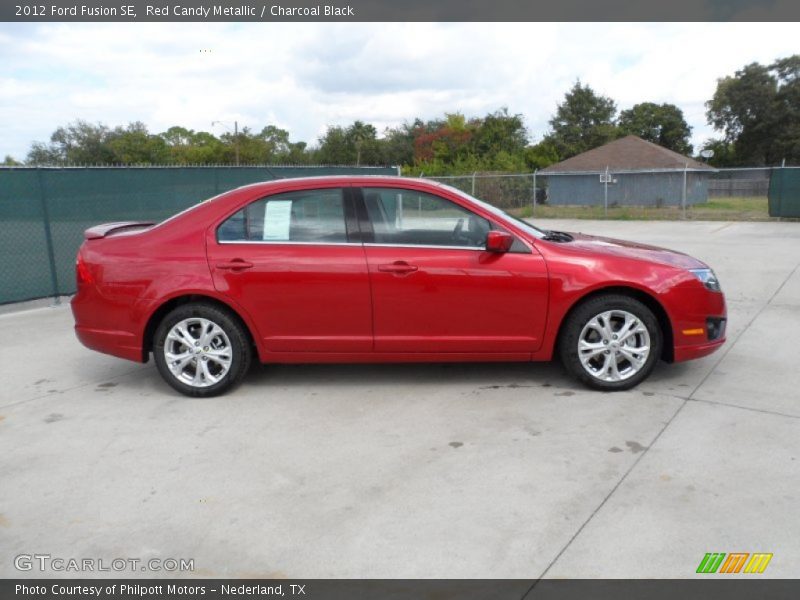 Red Candy Metallic / Charcoal Black 2012 Ford Fusion SE