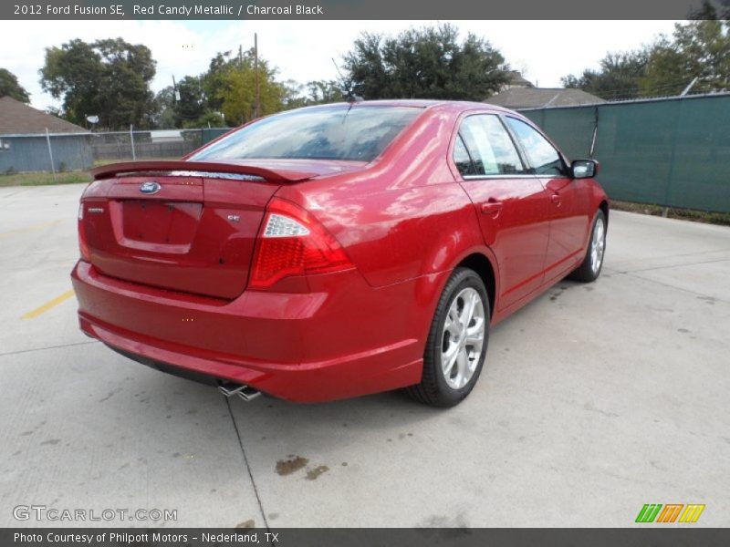 Red Candy Metallic / Charcoal Black 2012 Ford Fusion SE