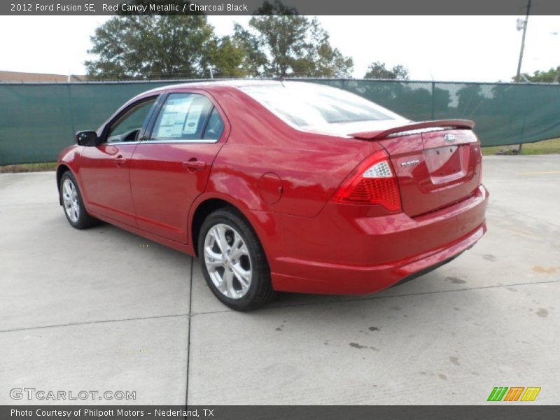 Red Candy Metallic / Charcoal Black 2012 Ford Fusion SE