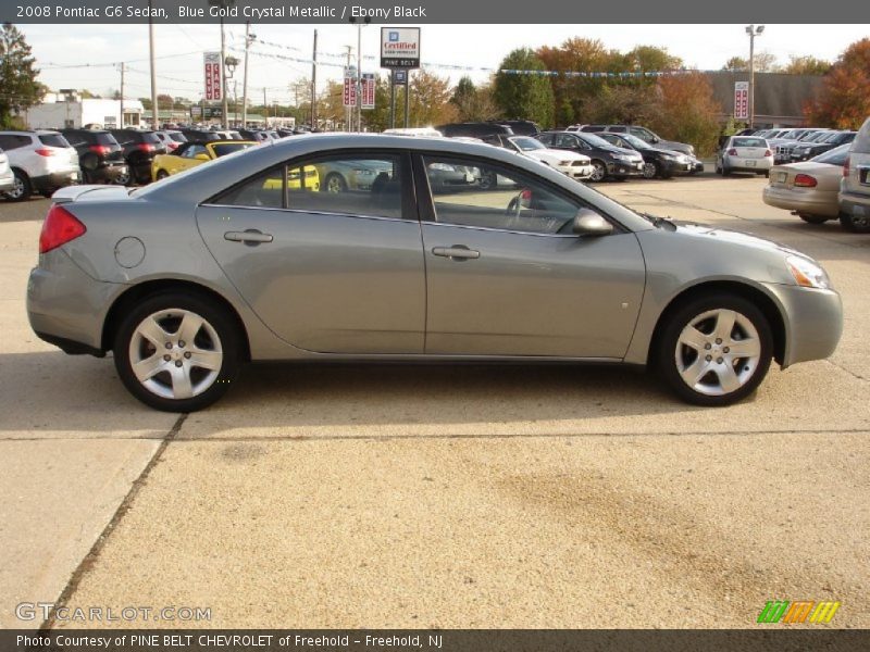 Blue Gold Crystal Metallic / Ebony Black 2008 Pontiac G6 Sedan