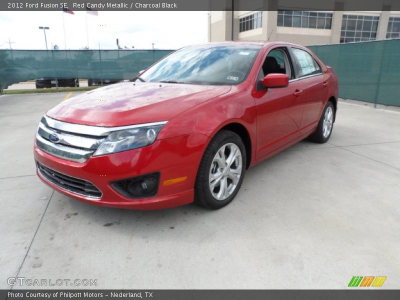 Red Candy Metallic / Charcoal Black 2012 Ford Fusion SE