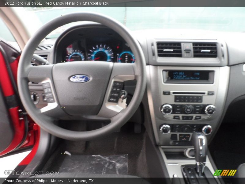 Red Candy Metallic / Charcoal Black 2012 Ford Fusion SE