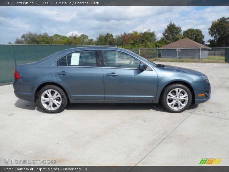 Steel Blue Metallic / Charcoal Black 2012 Ford Fusion SE