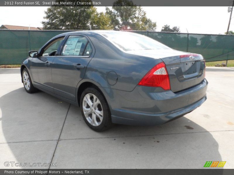 Steel Blue Metallic / Charcoal Black 2012 Ford Fusion SE