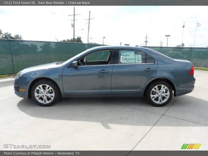 Steel Blue Metallic / Charcoal Black 2012 Ford Fusion SE