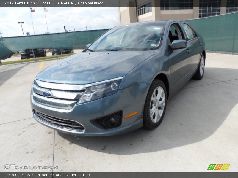 Steel Blue Metallic / Charcoal Black 2012 Ford Fusion SE