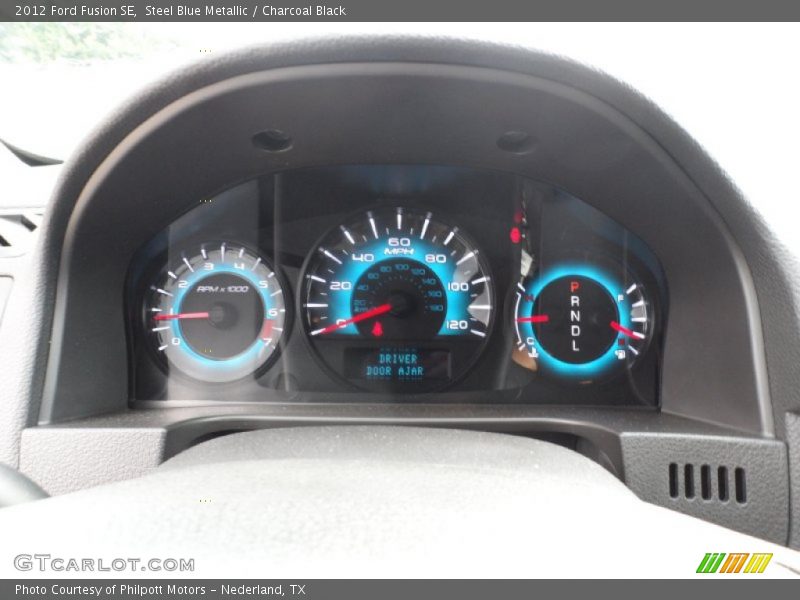 Steel Blue Metallic / Charcoal Black 2012 Ford Fusion SE