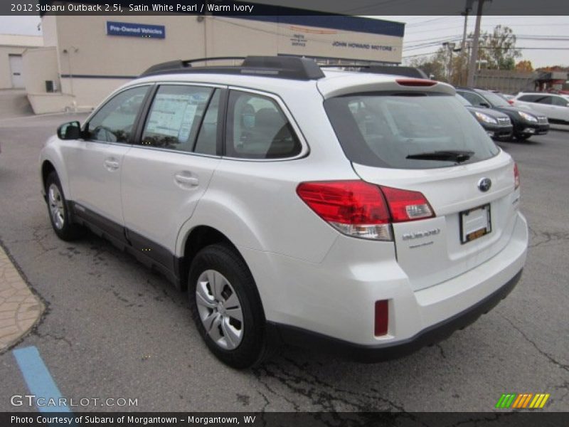 Satin White Pearl / Warm Ivory 2012 Subaru Outback 2.5i