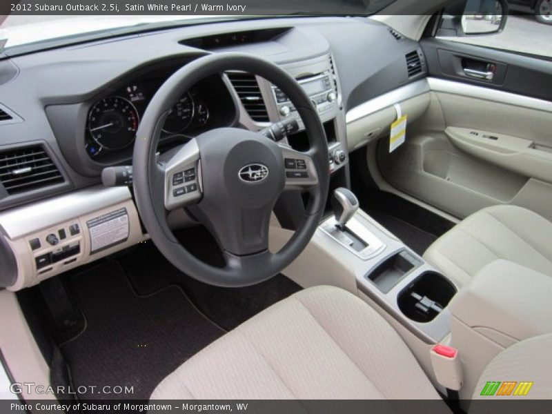  2012 Outback 2.5i Warm Ivory Interior