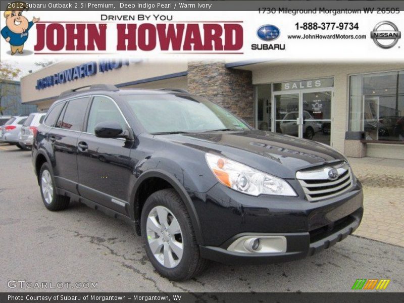 Deep Indigo Pearl / Warm Ivory 2012 Subaru Outback 2.5i Premium