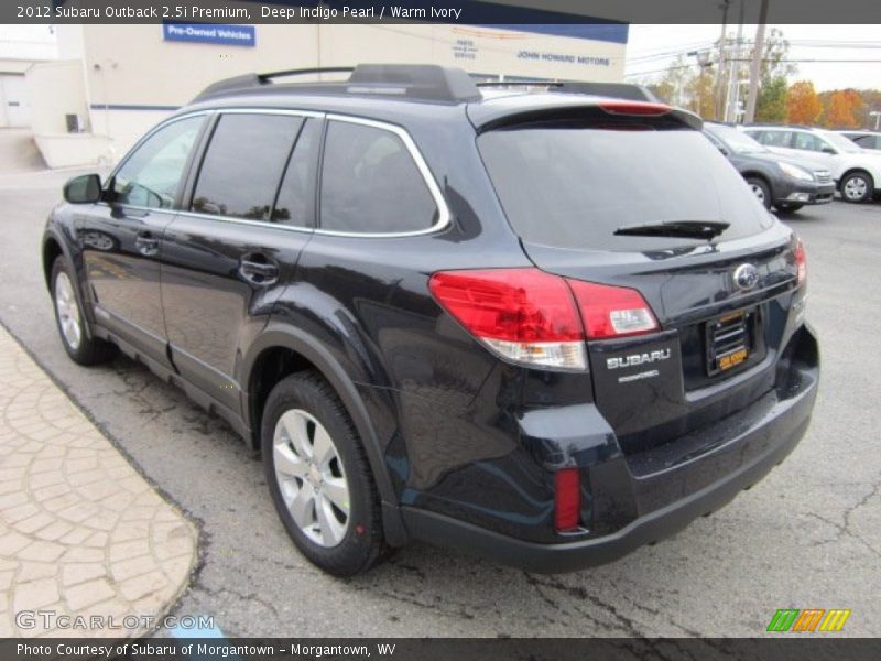 Deep Indigo Pearl / Warm Ivory 2012 Subaru Outback 2.5i Premium