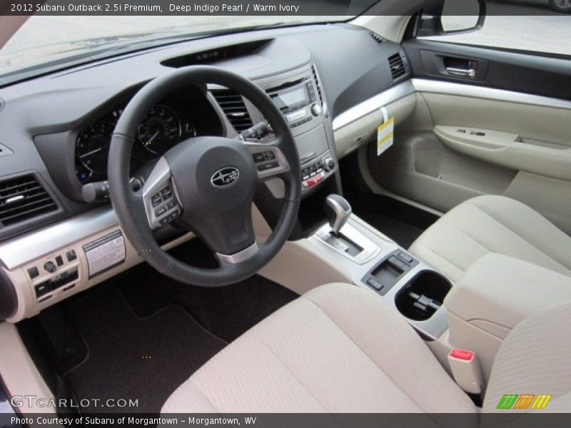  2012 Outback 2.5i Premium Warm Ivory Interior