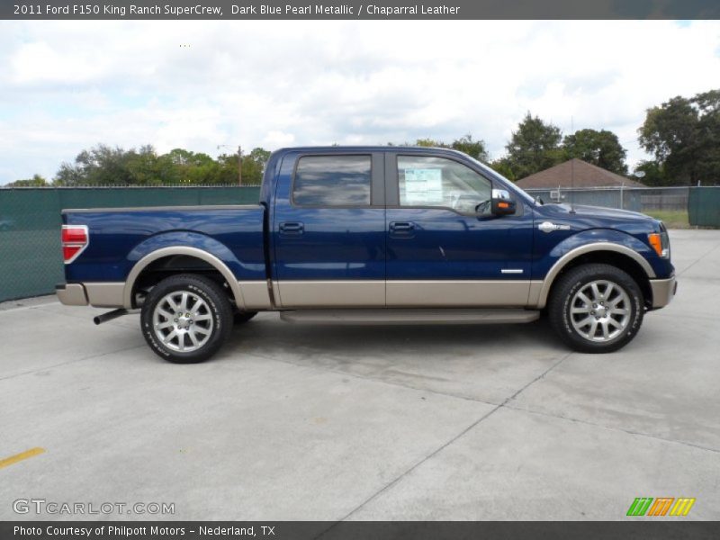Dark Blue Pearl Metallic / Chaparral Leather 2011 Ford F150 King Ranch SuperCrew