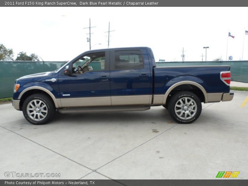 Dark Blue Pearl Metallic / Chaparral Leather 2011 Ford F150 King Ranch SuperCrew