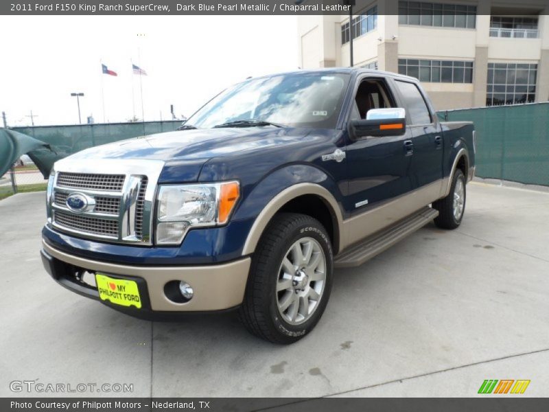 Dark Blue Pearl Metallic / Chaparral Leather 2011 Ford F150 King Ranch SuperCrew