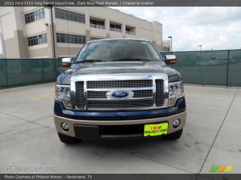 Dark Blue Pearl Metallic / Chaparral Leather 2011 Ford F150 King Ranch SuperCrew