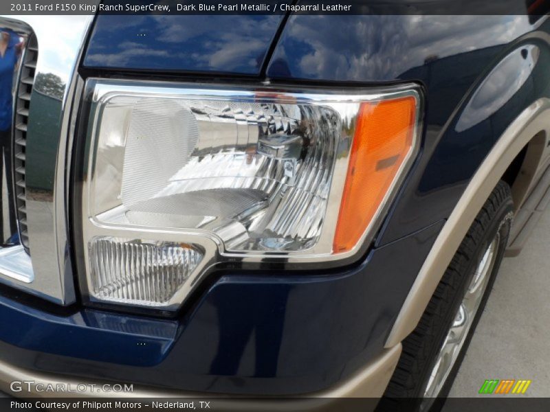 Dark Blue Pearl Metallic / Chaparral Leather 2011 Ford F150 King Ranch SuperCrew