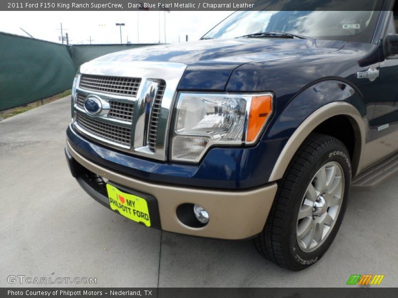 Dark Blue Pearl Metallic / Chaparral Leather 2011 Ford F150 King Ranch SuperCrew
