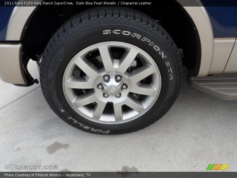 Dark Blue Pearl Metallic / Chaparral Leather 2011 Ford F150 King Ranch SuperCrew