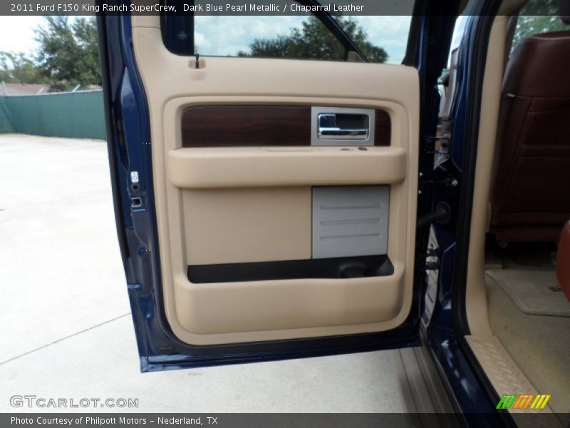 Dark Blue Pearl Metallic / Chaparral Leather 2011 Ford F150 King Ranch SuperCrew
