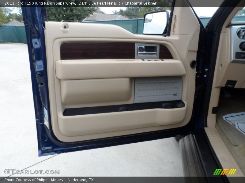 Dark Blue Pearl Metallic / Chaparral Leather 2011 Ford F150 King Ranch SuperCrew
