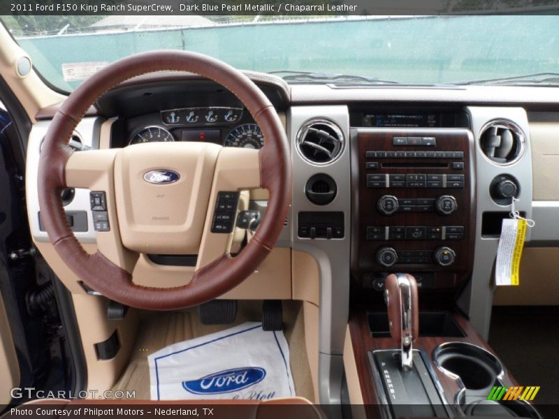 Dark Blue Pearl Metallic / Chaparral Leather 2011 Ford F150 King Ranch SuperCrew