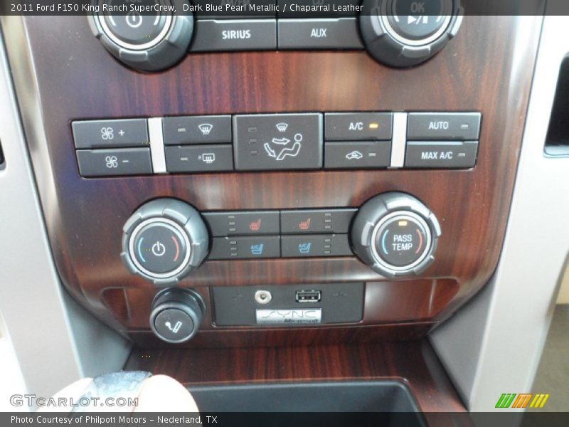 Dark Blue Pearl Metallic / Chaparral Leather 2011 Ford F150 King Ranch SuperCrew