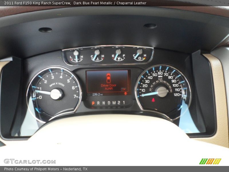 Dark Blue Pearl Metallic / Chaparral Leather 2011 Ford F150 King Ranch SuperCrew