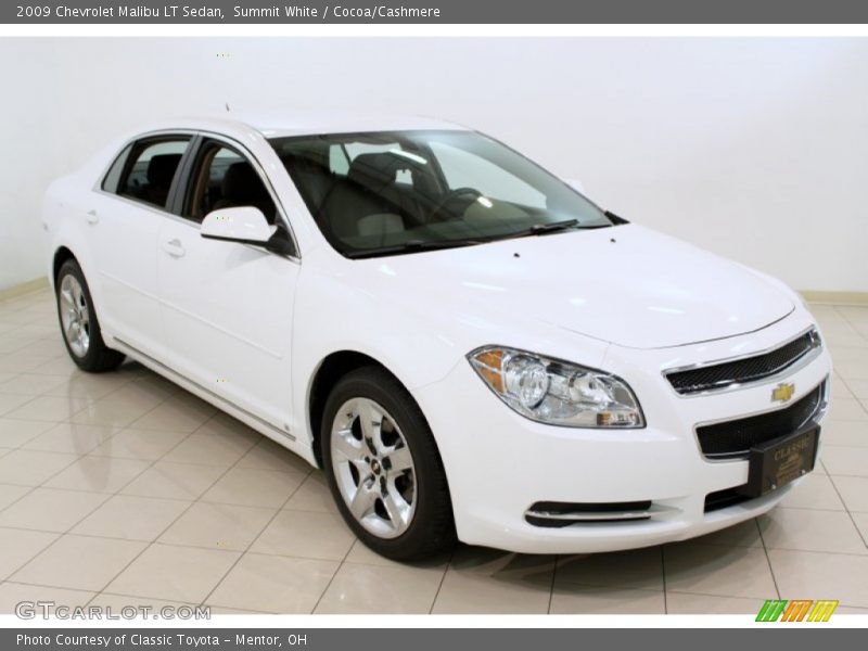 Summit White / Cocoa/Cashmere 2009 Chevrolet Malibu LT Sedan
