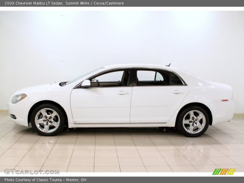 Summit White / Cocoa/Cashmere 2009 Chevrolet Malibu LT Sedan