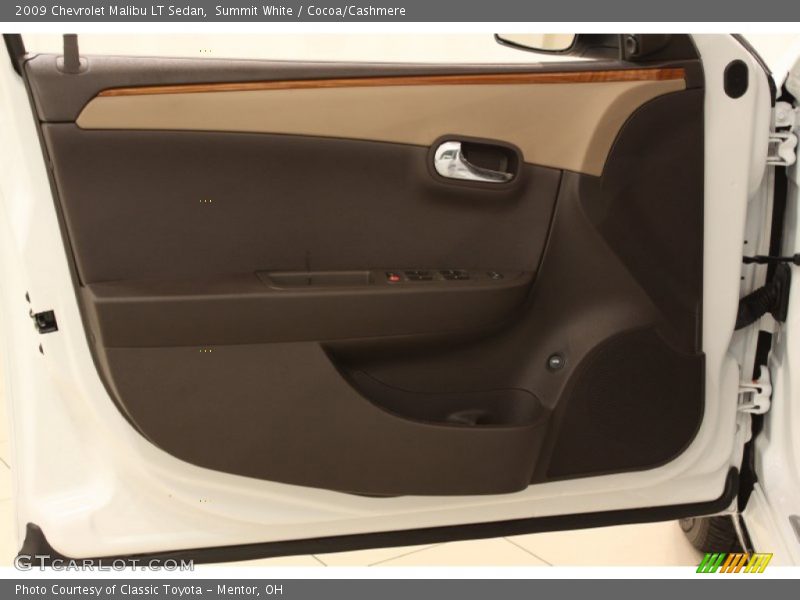 Summit White / Cocoa/Cashmere 2009 Chevrolet Malibu LT Sedan