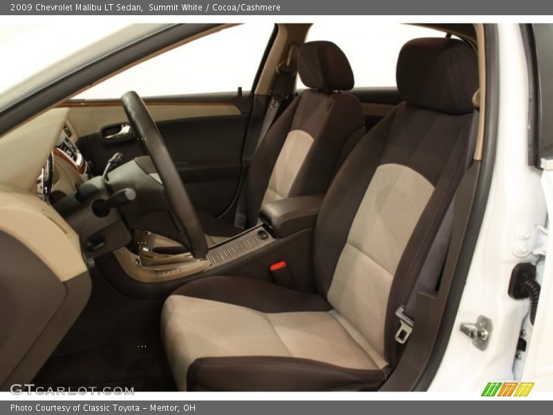 Summit White / Cocoa/Cashmere 2009 Chevrolet Malibu LT Sedan
