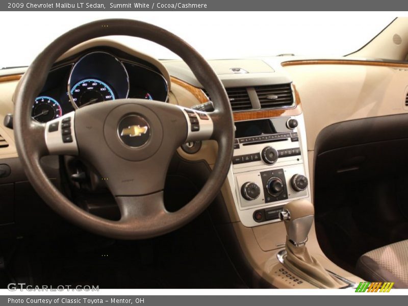 Summit White / Cocoa/Cashmere 2009 Chevrolet Malibu LT Sedan