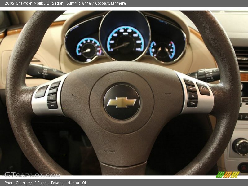 Summit White / Cocoa/Cashmere 2009 Chevrolet Malibu LT Sedan
