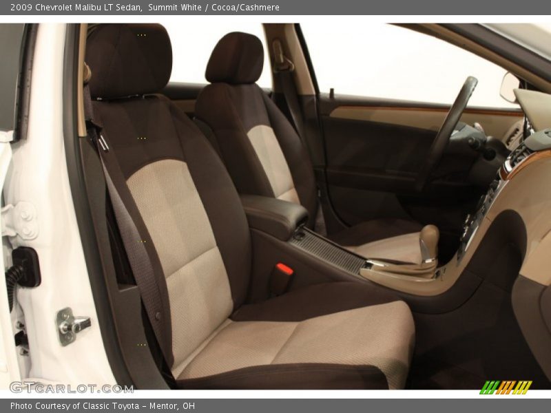 Summit White / Cocoa/Cashmere 2009 Chevrolet Malibu LT Sedan