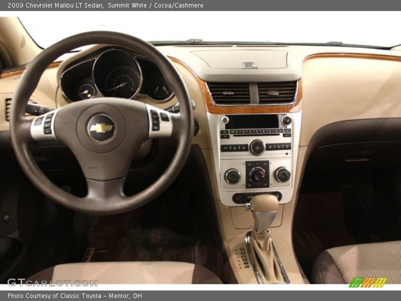 Summit White / Cocoa/Cashmere 2009 Chevrolet Malibu LT Sedan