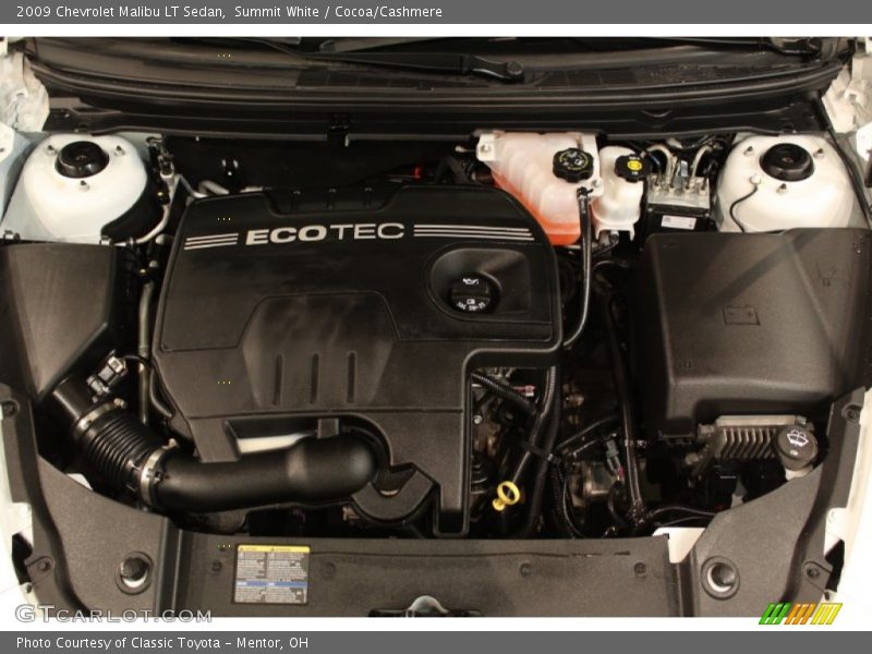 Summit White / Cocoa/Cashmere 2009 Chevrolet Malibu LT Sedan
