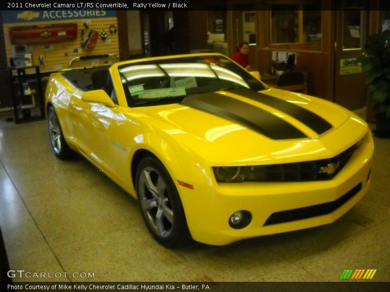Rally Yellow / Black 2011 Chevrolet Camaro LT/RS Convertible