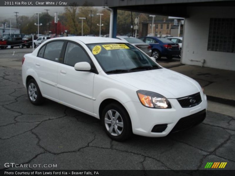 Clear White / Gray 2011 Kia Rio LX