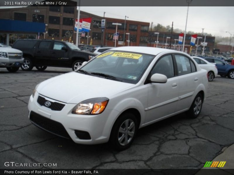 Clear White / Gray 2011 Kia Rio LX